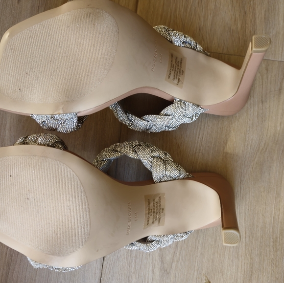 Steve Madden Beige/Neutral tone Rhinestone Sandals - Picture 4 of 7